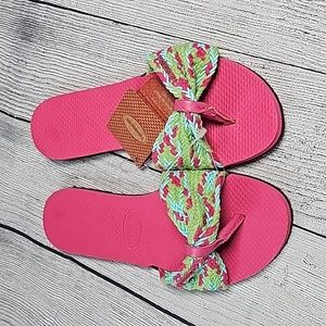 NWT Havaianas 6W pink thong sandals